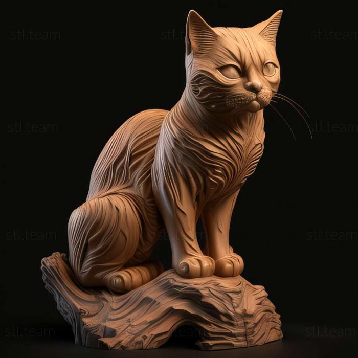3D модель Тасмано-менська кішка (STL)